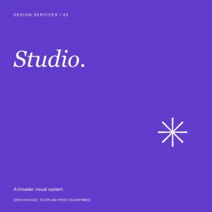 Studio Design Package concept image for administrator-only demonstration